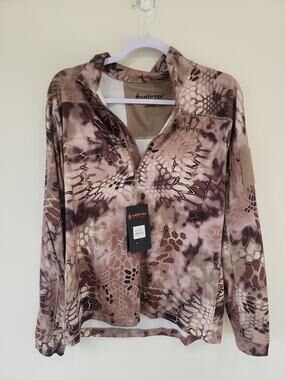Kryptek Valhalla Highlander Camo 1/4 Zip Long Sleeve Size Large
